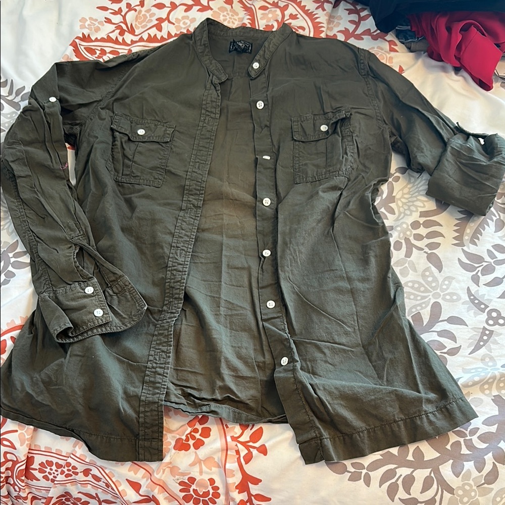 Women’s Lucky Brand Olive Green Shirt - M
